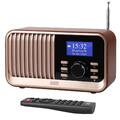 Retro Wiederaufladbare DAB UKW Radio Bluetooth USB Fernbedienung - August MB450