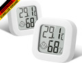 Flintronic Mini LCD Thermometer, 2 Stück Digital Thermometer Innen, Hygrometer I