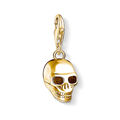 THOMAS SABO Charm-Anhänger Totenkopf 18 Karat 750 Gelbgold vergoldet 1549-413-39