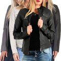 Only Damen Kunstlederjacke Bandit Damenjacke Biker Übergangs Lederoptik Jacke