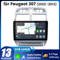 Für Peugeot 307 SW CC 2002-2013 Android 13 Autoradio GPS Navi CarPlay DAB BT SWC