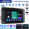 DAB+ 32G Autoradio Android13 Nav FM RDS KAM Für VW GOLF 5 6 Passat Touran Caddy