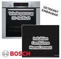 Bosch Einbaubackofen Teleskopauszug XXL Induktionskochfeld autark CombiZone 60cm