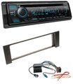 Kenwood Bluetooth USB CD MP3 DAB Autoradio für Audi A4 00-04 B6 Quadlock Fakra