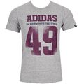 Adidas Kinder T-Shirt Baumwolle Freizeit Logo Graphic Jungs weinrot grau 164 170