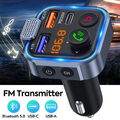 Auto Ladegerät Bluetooth5.0 Wireless FM Transmitter MP3 Player USB PD20W Adapter