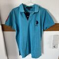 U.S. Polo Assn Slim Fit Herren Poloshirt Blau Größe M Baumwolle