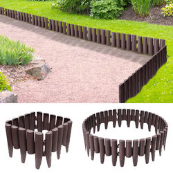 Beetumrandung Braun Palisade Beeteinfassung Gartenpalisaden 30x Rasenkante NEU