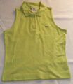 DAMEN LACOSTE F4811 GRÖSSE 40 LIMETTENGRÜN ÄRMELLOSES POLOSHIRT TOP BRUST 34 ZOLL