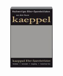 Kaeppel Biber Spannbettlaken, Steghöhe 30 cm, 100% Baumwolle, Farbe grau