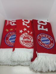 3 unterschiedliche FC Bayern München Fan-Schals mit Logo - Vendohh Sammelstücke 