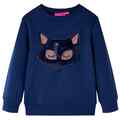 Kinder Sweatshirt mit Fuchs aus Pelz Langarmshirt Pullover Pulli E9D4