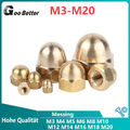Hutmuttern Messing DIN 1587 hohe Form Muttern M3 M5 M6 M8 M10 M12 M14 M16 M20