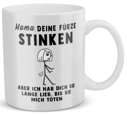 Mama Geschenk Muttertag Mutter Tasse Geburtstag Kaffeetasse Frauen Fürze Stinken