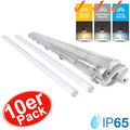 10x LED Feuchtraumleuchte Wannenleuchte IP65 inkl. 2x T8 LED 120cm G13 Bürolampe