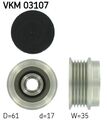 SKF Generatorfreilauf VKM 03107 für AUDI VW SKODA PASSAT A4 A6 B5 C5 3U4 SUPERB