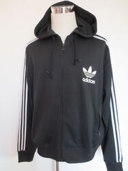 Jacke ADIDAS Sportjacke Trainingsjacke Kapuze XXL schwarz mit Baumwolle /Li