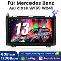 Android 13 6+128G Für Mercedes Benz A/B Klasse Viano VITO GPS Autoradio NAVI DAB