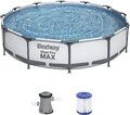 BESTWAY STEEL PRO MAX 366x76cm Schwimmbecken FRAME POOL RUND Set mit Filterpumpe