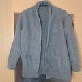 PETER HAHN Cardigan grau 100% Schurwolle Merino Gr. XS/S kuschelig hochwertig