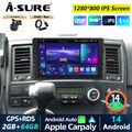 DAB+ 64G Android 14 Autoradio Carplay Kam Für VW T5 Multivan Transporter 2010-15