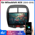 Für Mitsubishi ASX 2010-2016 Autoradio Navi GPS Android 12.0 CarPlay DAB 4G+64GB