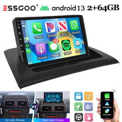 Für BMW X3 E83 2006-2010 9" Autoradio Android 14 GPS NAVI Carplay 64GB Bluetooth