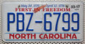 North Carolina USA Nummernschild Auto Kennzeichen US Car License Plate [PBZ6799]