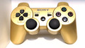 Original PlayStation 2 Controller in Gold Wireless GamePad DualShock 3, CECHZC2E