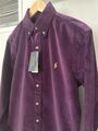 Polo Ralph Lauren Kordelshirt Knopfleiste schmale Passform Stretch lila-Aubergine XXL