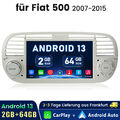 Für Fiat 500 2007-15 7" Android 13 64G Carplay Autoradio GPS NAVIGATION WiFi RDS