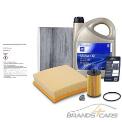 INSPEKTIONSPAKET FILTERSET +5l OPEL DEXOS2® MOTORÖL FÜR OPEL CORSA D + E 1.2 1.4# # # INKL. ÖLABLASSSCHRAUBE MIT DICHTRING # # #