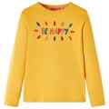 Kinder-Langarmshirt Dunkles Ocker 92