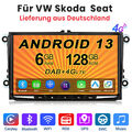 9" DAB+Android 13 Autoradio GPS für VW Golf 5/6 Tiguan Passat Polo Caddy T5 Seat