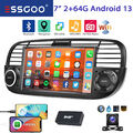 7" Android13 64G Apple Carplay Autoradio GPS Navi RDS für Fiat 500 2007-2015 DAB