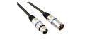 HQ-Power PROFESSIONELLES XLR-KABEL, XLR-STECKER AUF XLR-BUCHSE - SCHWARZ (3m)