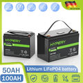 LiFePO4 Akku 12V 50Ah 100Ah 150Ah 200Ah 30A Lithium Batterie BMS Wohnmobil Solar