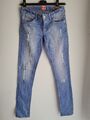 VINGINO JEANS SKINNY FIT STYLE AZURRA GR 14 158 164 USED DENIM HELLE WASCHUNG