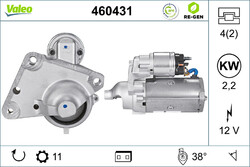 Anlasser Starter VALEO RE-GEN AT 460431 +41.65€ Pfand für OPEL COMBO K9 Tour P17