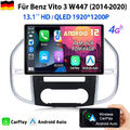 13.1”Carplay Für Benz Vito 3 W447 Android12 Autoradio GPS Navi BT WIFI SWC 4+64G