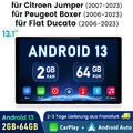 Für Fiat Ducato 2006-2023 DAB+ 4+64G Android 13 Autoradio Navi Apple CarPlay 64G