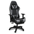 Gaming Stuhl Schreibtischstuhl Drehstuhl Gamer Chair Bürostuhl Schwarz/Grau