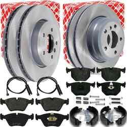 FEBI BREMSSCHEIBEN + BELÄGE + HANDBREMSE VORNE + HINTEN passend für BMW X3 E83VA 325x25mm / HA 320x22mm / Warnkontakte + Handbremse