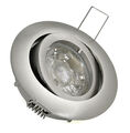 LED Decken Einbaustrahler Bajo + 5W LED DIMMBAR & GU10 230V; rostfrei Einbauspot