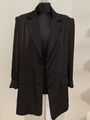 ZARA OVERSIZE SATIN BLAZER  SCHWARZ  GR. 38 M WIE NEU