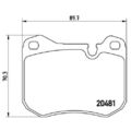 1x Bremsbelagsatz, Scheibenbremse BREMBO P 65 002 passend für PORSCHE