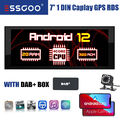 DAB+ Autoradio Carplay Android 12 2+32G GPS Navi RDS WIFI Bluetooth Kamera 1 DIN