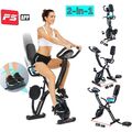 2 in 1 Heimtrainer Ergometer Fahrrad mit APP, LCD-Display, klappbar Fitnessbike