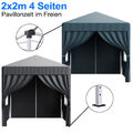 LOEFME 2x2m/3x3m Pavillon Faltpavillon Pop Up Gartenzelt Partyzelt UV-Schutz Neu