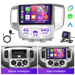 4+64GB Android 13 Autoradio Carplay GPS Navi DSP Wifi Für Nissan NV200 2011-2018